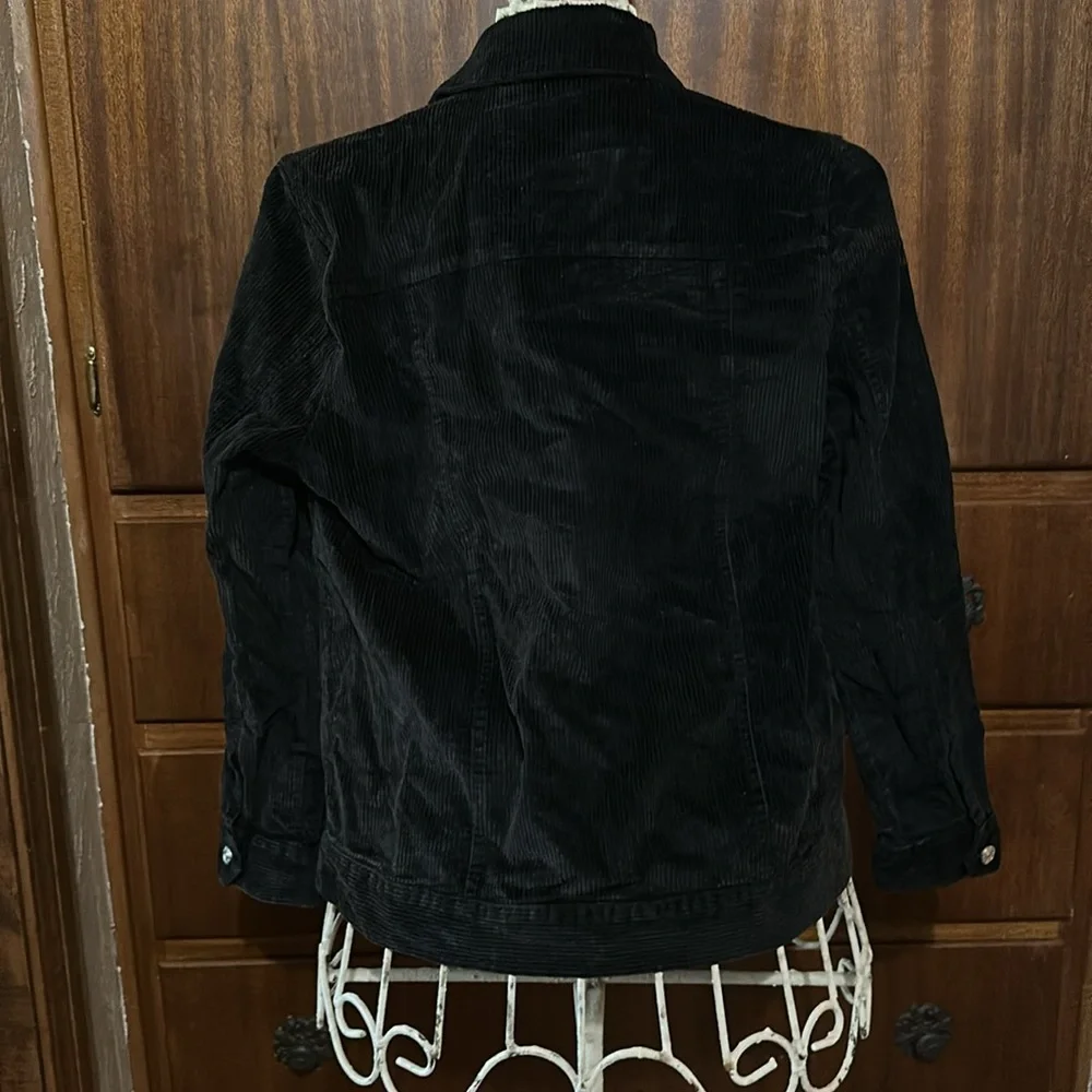 Doe & Rae Washed Black Corduroy Jacket - Picture 3 of 5